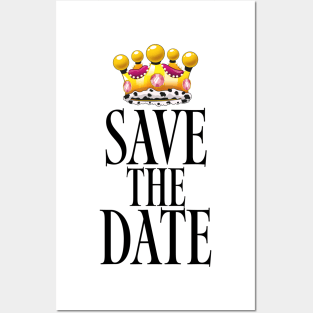 Save the Date Crown Posters and Art